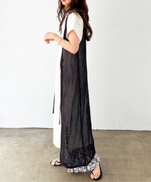 Shelly island | 2WAYメッシュ編みロングプルオーバー/カーディガン(カーディガン/ボレロ)