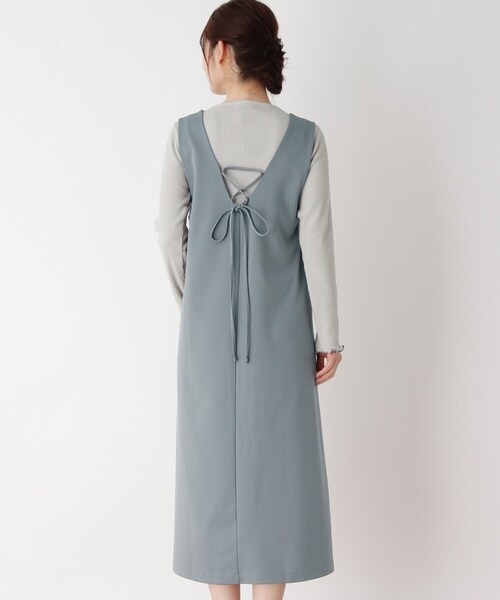 pink adobe（ピンクアドベ）の「◆【M-3L/SET】プルオーバー付き ジャンパースカート（スカート・レディース・チャコールグレー/カーキ/ライトベージュ/ピンク系・44/40/38/42）」の10枚目の写真