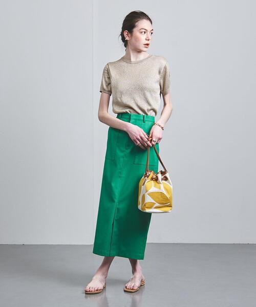 UNITED ARROWS（ユナイテッドアローズ）の「UBC P ラメ ショートスリーブ ニット†◆（ニット/セーター・レディース・ゴールド/ライトピンク・FREE）」の15枚目の写真