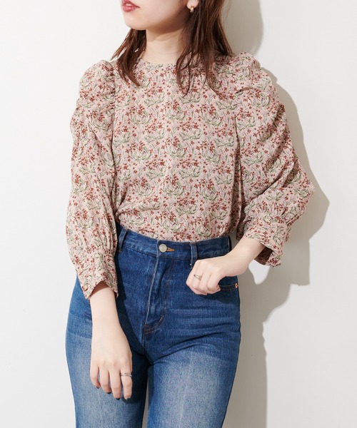 natural couture(ナチュラルクチュール)の「【WEB限定カラー有り】春めきパワショルブラウス(シャツ/ブラウス・レディース・その他2/オフホワイト/ミント/その他1/ブラック・FREE)」の20枚目の写真