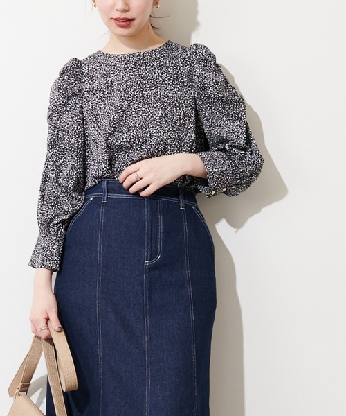 natural couture(ナチュラルクチュール)の「【WEB限定カラー有り】春めきパワショルブラウス(シャツ/ブラウス・レディース・その他2/オフホワイト/ミント/その他1/ブラック・FREE)」の8枚目の写真