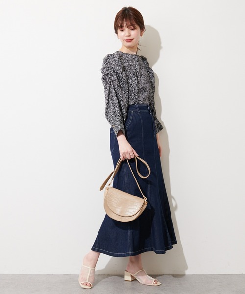 natural couture(ナチュラルクチュール)の「【WEB限定カラー有り】春めきパワショルブラウス(シャツ/ブラウス・レディース・その他2/オフホワイト/ミント/その他1/ブラック・FREE)」の12枚目の写真