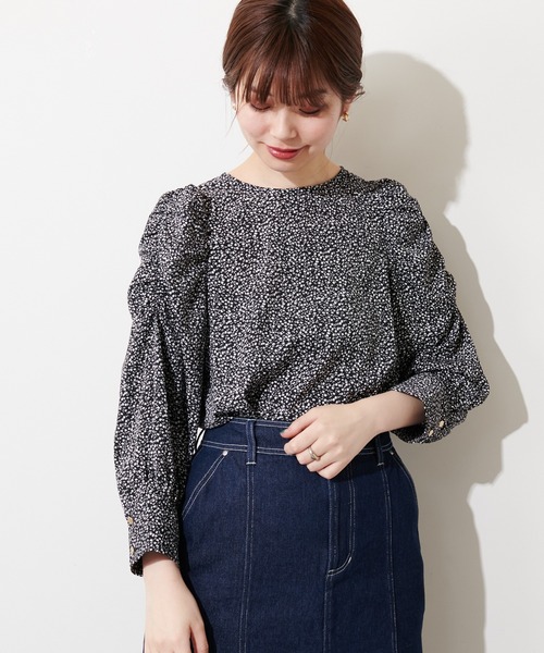 natural couture(ナチュラルクチュール)の「【WEB限定カラー有り】春めきパワショルブラウス(シャツ/ブラウス・レディース・その他2/オフホワイト/ミント/その他1/ブラック・FREE)」の16枚目の写真