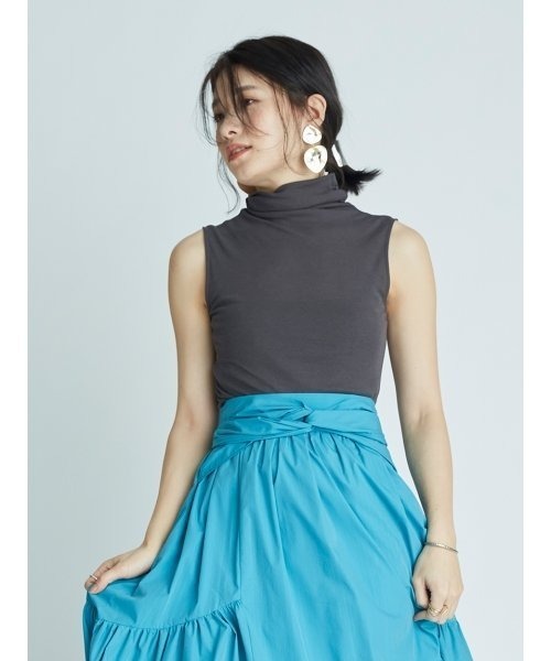 FRAY I.D（フレイアイディー）の「ボトルネックカットソー（Tシャツ/カットソー・レディース・ホワイト/チャコールグレー/ブラック/ピンク・FREE）」の7枚目の写真