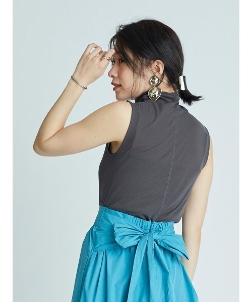 FRAY I.D（フレイアイディー）の「ボトルネックカットソー（Tシャツ/カットソー・レディース・ホワイト/チャコールグレー/ブラック/ピンク・FREE）」の8枚目の写真