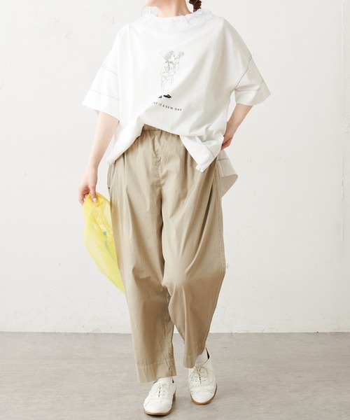 PUAL CE CIN（ピュアルセシン）の「襟レースノースリーブ（Tシャツ/カットソー・レディース・ブラック/ホワイト・FREE）」の8枚目の写真