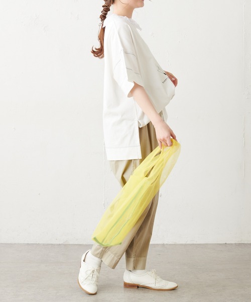 PUAL CE CIN（ピュアルセシン）の「襟レースノースリーブ（Tシャツ/カットソー・レディース・ブラック/ホワイト・FREE）」の9枚目の写真