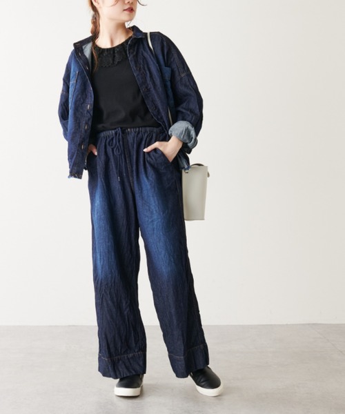 PUAL CE CIN（ピュアルセシン）の「襟レースノースリーブ（Tシャツ/カットソー・レディース・ブラック/ホワイト・FREE）」の12枚目の写真