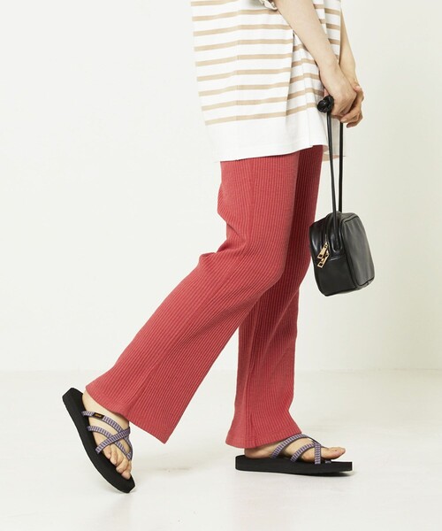 FREAK'S STORE（フリークスストア）の「スラブリブパンツ（その他パンツ・レディース・ブラック/ピンク/ベージュ/イエロー・ﾌﾘ-）」の4枚目の写真