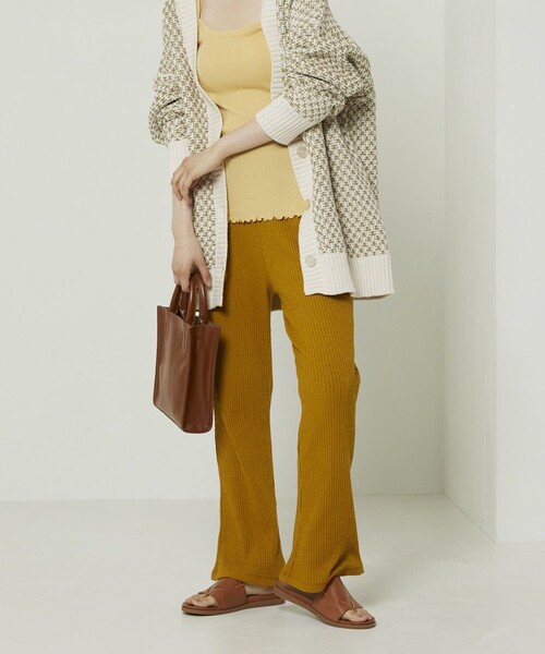 FREAK'S STORE（フリークスストア）の「スラブリブパンツ（その他パンツ・レディース・ブラック/ピンク/ベージュ/イエロー・ﾌﾘ-）」の3枚目の写真