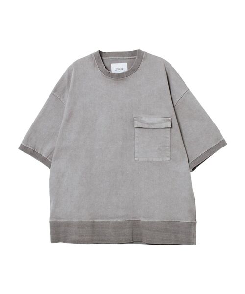 COTORICA（コトリカ）の「ピグメント裏毛ルーズT（Tシャツ/カットソー・メンズ・チャコールグレー/ライトグレー/カーキ・MEDIUM/LARGE）」の3枚目の写真