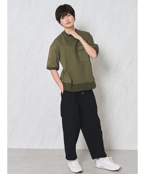 COTORICA（コトリカ）の「ピグメント裏毛ルーズT（Tシャツ/カットソー・メンズ・チャコールグレー/ライトグレー/カーキ・MEDIUM/LARGE）」の12枚目の写真