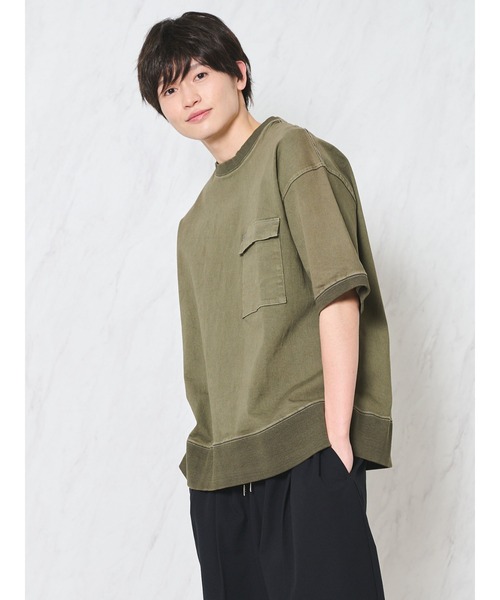 COTORICA（コトリカ）の「ピグメント裏毛ルーズT（Tシャツ/カットソー・メンズ・チャコールグレー/ライトグレー/カーキ・MEDIUM/LARGE）」の13枚目の写真