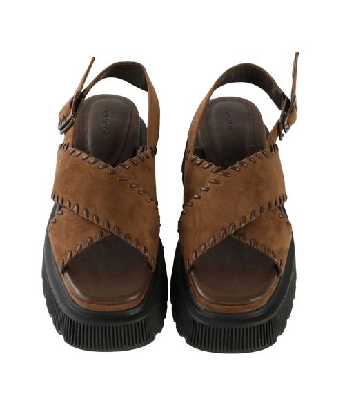 EMODA（エモダ）の「クロスステッチサンダル（サンダル・レディース・ブラック/ブラウン・MEDIUM/LARGE/SMALL）」の13枚目の写真