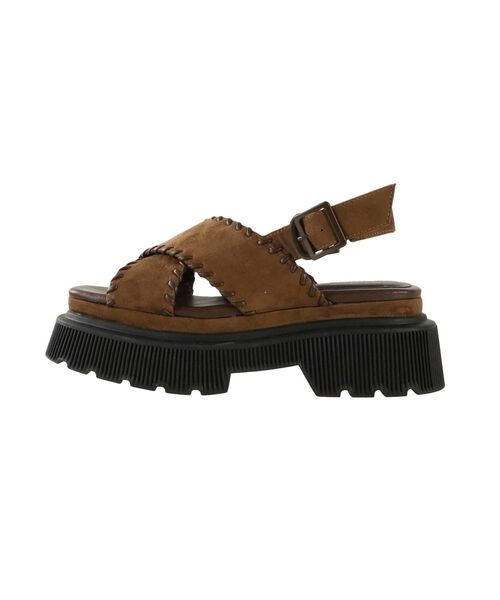 EMODA（エモダ）の「クロスステッチサンダル（サンダル・レディース・ブラック/ブラウン・MEDIUM/LARGE/SMALL）」の14枚目の写真