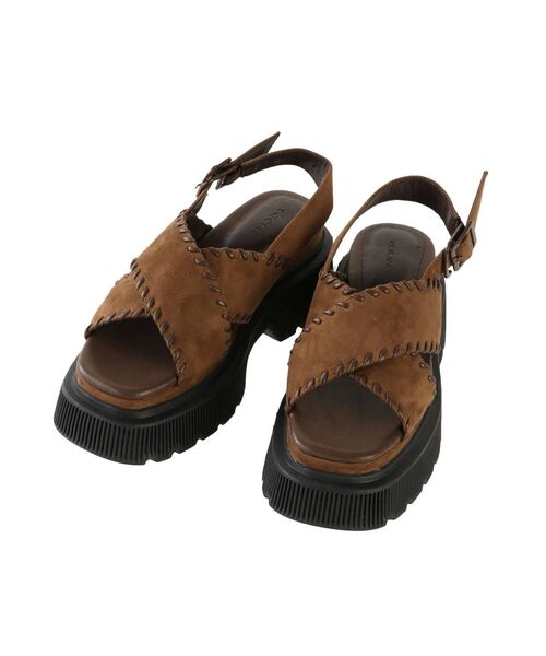 EMODA（エモダ）の「クロスステッチサンダル（サンダル・レディース・ブラック/ブラウン・MEDIUM/LARGE/SMALL）」の21枚目の写真