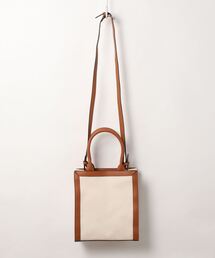 KOBE LETTUCE | ショルダー付き2wayパイピングスクエアキャンバスバッグ(ショルダーバッグ)