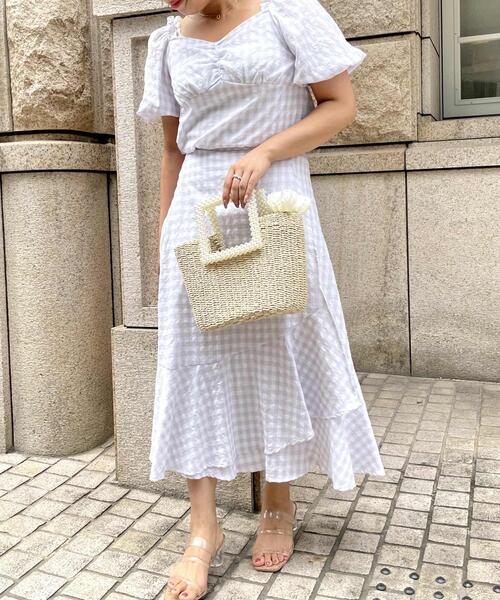 Allamanda（アラマンダ）の「裾切替ラップスカート（SETUP対応）（スカート・レディース・ブラック/インディゴブルー/ラベンダー/ドット/ホワイト系5・M）」の13枚目の写真