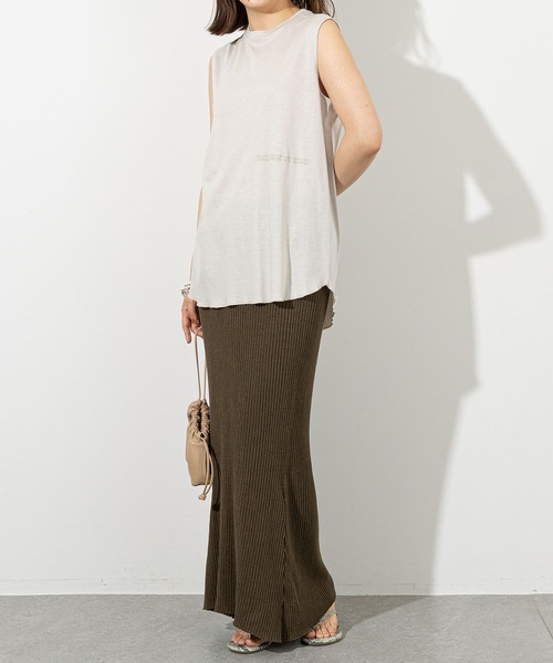 Whim Gazette（ウィムガゼット）の「コットンリネンリブスカート
