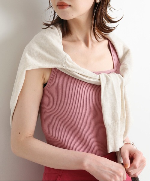 IENA(イエナ)の「RIB ニットキャミ◆(ニット/セーター・レディース・アイボリー/ネイビー/ピンク系その他・FREE)」の3枚目の写真