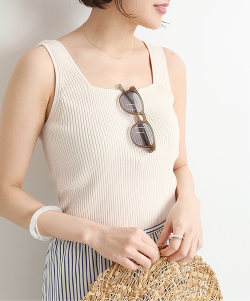 IENA(イエナ)の「RIB ニットキャミ◆(ニット/セーター・レディース・アイボリー/ネイビー/ピンク系その他・FREE)」の15枚目の写真