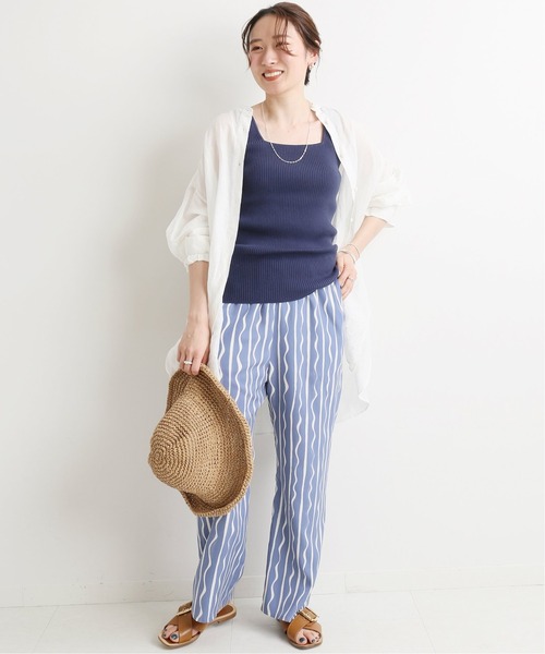 IENA(イエナ)の「RIB ニットキャミ◆(ニット/セーター・レディース・アイボリー/ネイビー/ピンク系その他・FREE)」の5枚目の写真