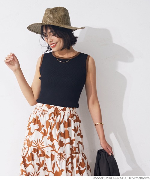 coca（coca）（コカ）の「つば広中折れラフィアハット（ハット・レディース・ベージュ/ブラウン・ONE SIZE）」の13枚目の写真