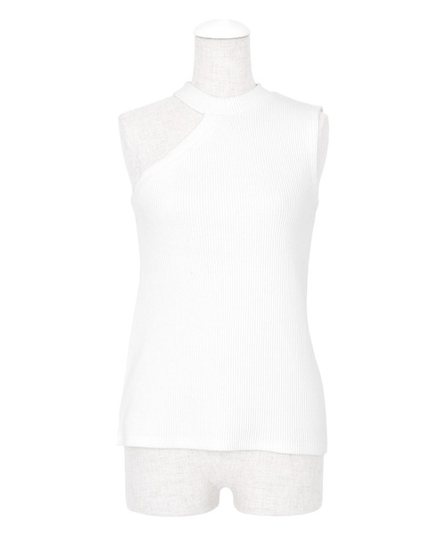 Figments（フィグメンツ）の「アシンメトリータンクトップ（タンクトップ・レディース・ホワイト/ブラック・FREE）」の14枚目の写真