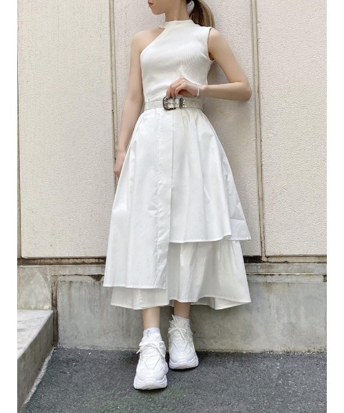 Figments（フィグメンツ）の「アシンメトリータンクトップ（タンクトップ・レディース・ホワイト/ブラック・FREE）」の17枚目の写真