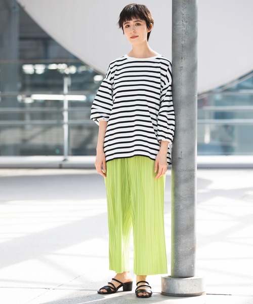 niko and...（ニコアンド）の「袖ボリュームランタンプルオーバー2（Tシャツ/カットソー・レディース・ホワイト/ライトブルー/ネイビー/オフホワイト/オレンジ/チャコール・MEDIUM/LARGE）」の7枚目の写真