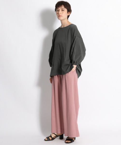 niko and...（ニコアンド）の「袖ボリュームランタンプルオーバー2（Tシャツ/カットソー・レディース・ホワイト/ライトブルー/ネイビー/オフホワイト/オレンジ/チャコール・MEDIUM/LARGE）」の10枚目の写真