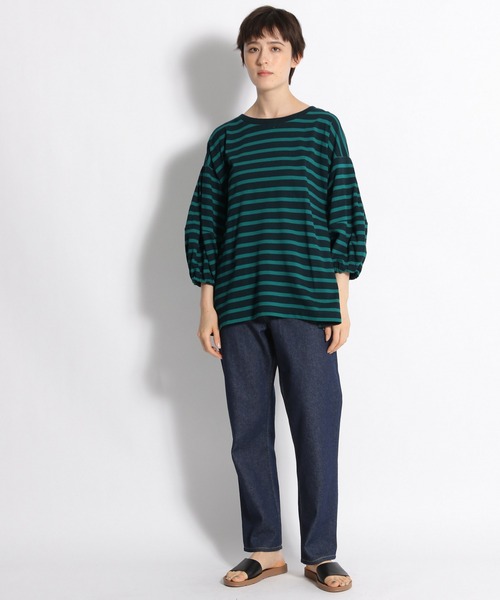 niko and...（ニコアンド）の「袖ボリュームランタンプルオーバー2（Tシャツ/カットソー・レディース・ホワイト/ライトブルー/ネイビー/オフホワイト/オレンジ/チャコール・MEDIUM/LARGE）」の12枚目の写真