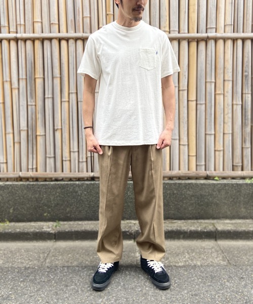PARKS TOKYO SELECT(パークストウキョウセレクト)の「<AWM>STANDARD POCKET 半袖Tシャツ(Tシャツ/カットソー・メンズ・ブラウン/ブラック/ネイビー系/ベージュ/ホワイト/オフホワイト・LARGE/MEDIUM)」の7枚目の写真
