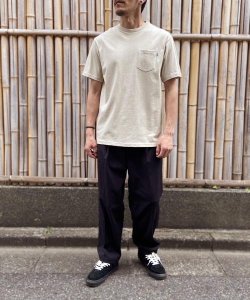 PARKS TOKYO SELECT(パークストウキョウセレクト)の「<AWM>STANDARD POCKET 半袖Tシャツ(Tシャツ/カットソー・メンズ・ブラウン/ブラック/ネイビー系/ベージュ/ホワイト/オフホワイト・LARGE/MEDIUM)」の14枚目の写真