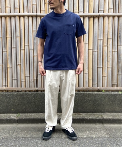 PARKS TOKYO SELECT(パークストウキョウセレクト)の「<AWM>STANDARD POCKET 半袖Tシャツ(Tシャツ/カットソー・メンズ・ブラウン/ブラック/ネイビー系/ベージュ/ホワイト/オフホワイト・LARGE/MEDIUM)」の13枚目の写真