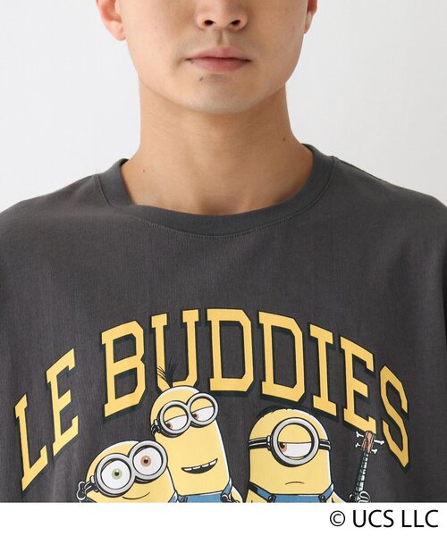 MINIONS（ミニオンズ）の「◆MINION ミニオン / フロントプリント  コットン半袖Tシャツ（Tシャツ/カットソー・メンズ・ダークグレー/アイボリー/ブラック・03/04/02）」の10枚目の写真