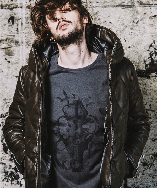 NO ID.(ノーアイディ)の「mlt3464-グリッチディアボーンBIGロンT(Tシャツ/カットソー・メンズ・ダークグレー/ブラック/ホワイト・ONE SIZE)」の10枚目の写真