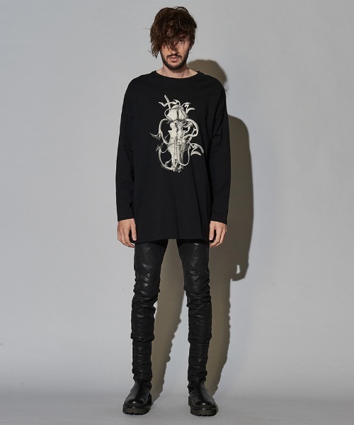 NO ID.(ノーアイディ)の「mlt3464-グリッチディアボーンBIGロンT(Tシャツ/カットソー・メンズ・ダークグレー/ブラック/ホワイト・ONE SIZE)」の19枚目の写真