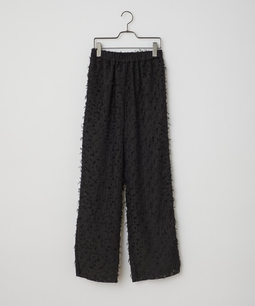 CIAOPANIC（チャオパニック）の「ハイウエストフェザーイージーパンツ（その他パンツ・レディース・ブラック/オフホワイト・FREE）」の6枚目の写真