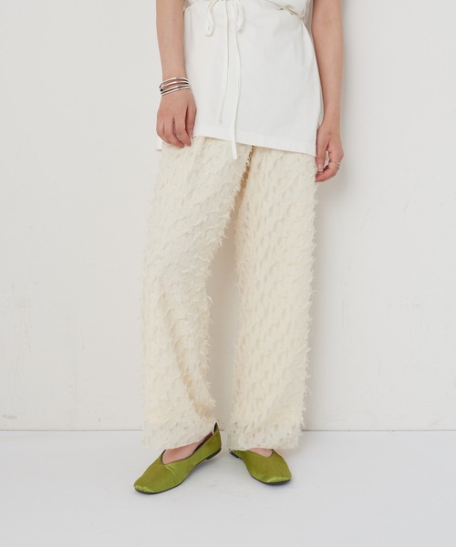 CIAOPANIC（チャオパニック）の「ハイウエストフェザーイージーパンツ（その他パンツ・レディース・ブラック/オフホワイト・FREE）」の20枚目の写真