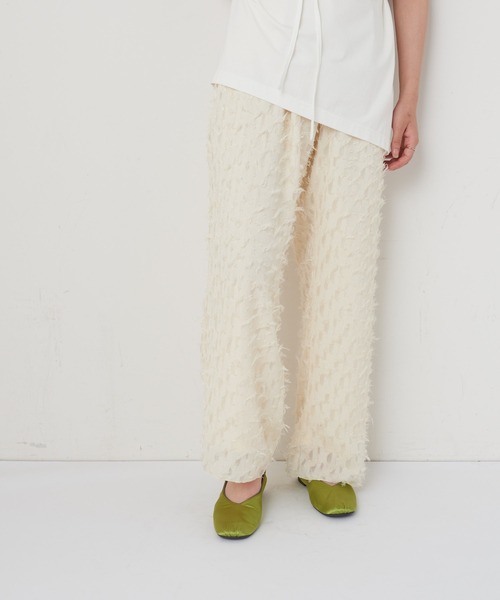 CIAOPANIC（チャオパニック）の「ハイウエストフェザーイージーパンツ（その他パンツ・レディース・ブラック/オフホワイト・FREE）」の13枚目の写真