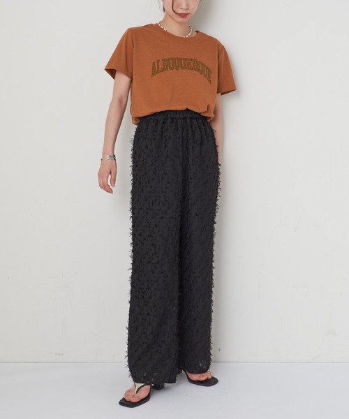 CIAOPANIC（チャオパニック）の「ハイウエストフェザーイージーパンツ（その他パンツ・レディース・ブラック/オフホワイト・FREE）」の21枚目の写真