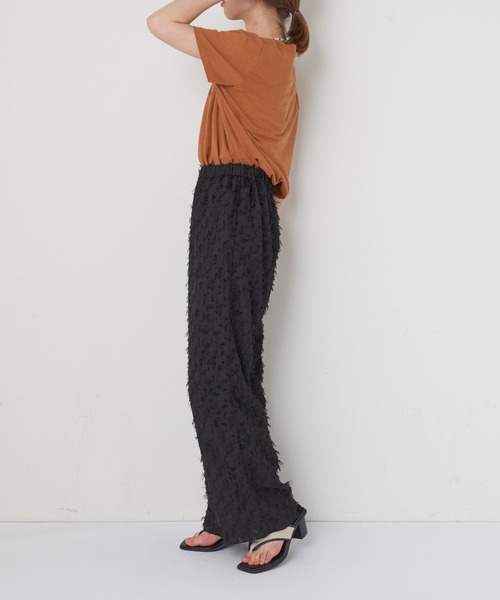 CIAOPANIC（チャオパニック）の「ハイウエストフェザーイージーパンツ（その他パンツ・レディース・ブラック/オフホワイト・FREE）」の19枚目の写真