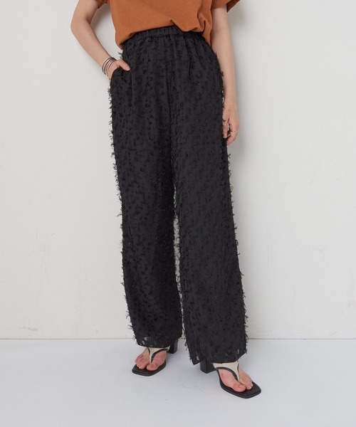 CIAOPANIC（チャオパニック）の「ハイウエストフェザーイージーパンツ（その他パンツ・レディース・ブラック/オフホワイト・FREE）」の14枚目の写真