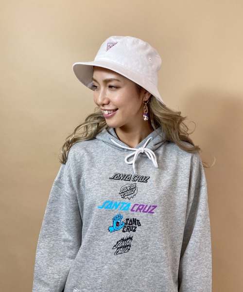 SANTA CRUZ（サンタクルーズ）の「【ムラサキスポーツ別注】SANTACRUZ/サンタクルーズ   ビッグシルエット  リバーシブルロゴパーカー/セットアップ対応   502213332（パーカー・レディース・ホワイト/ブラック/ネイビー/グレー/ライトグレー系・M/L）」の21枚目の写真