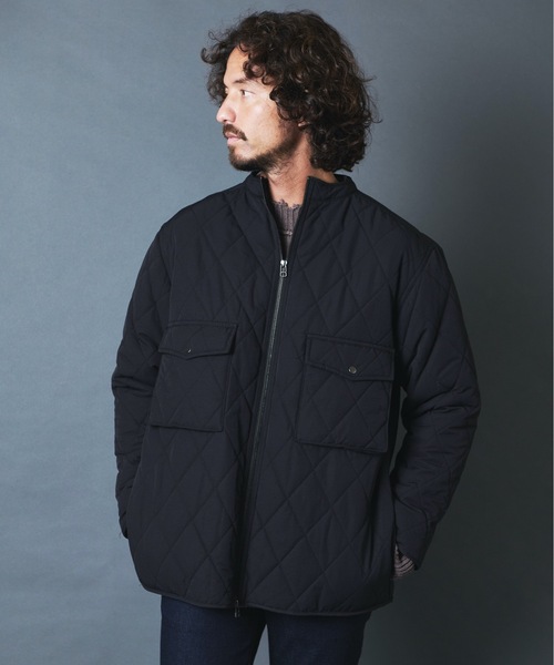 THE TWENTYSEVEN(ザ トゥエンティーセブン)の「The TWENTYSEVEN:60/40クロスルーズフィットキルトスタンドカラージャケット(ダウンジャケット/コート・メンズ・ブラック/ベージュ/オリーブ・M/L)」の2枚目の写真