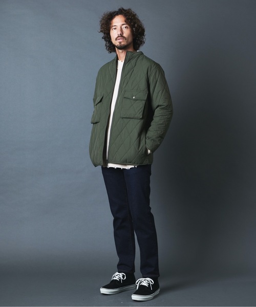 THE TWENTYSEVEN(ザ トゥエンティーセブン)の「The TWENTYSEVEN:60/40クロスルーズフィットキルトスタンドカラージャケット(ダウンジャケット/コート・メンズ・ブラック/ベージュ/オリーブ・M/L)」の16枚目の写真