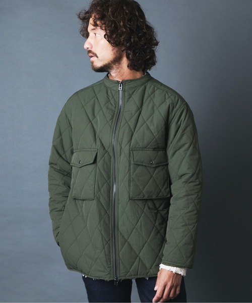 THE TWENTYSEVEN(ザ トゥエンティーセブン)の「The TWENTYSEVEN:60/40クロスルーズフィットキルトスタンドカラージャケット(ダウンジャケット/コート・メンズ・ブラック/ベージュ/オリーブ・M/L)」の20枚目の写真