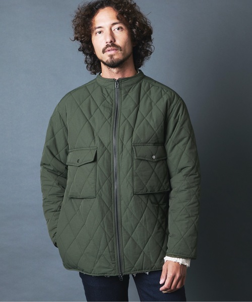 THE TWENTYSEVEN(ザ トゥエンティーセブン)の「The TWENTYSEVEN:60/40クロスルーズフィットキルトスタンドカラージャケット(ダウンジャケット/コート・メンズ・ブラック/ベージュ/オリーブ・M/L)」の10枚目の写真