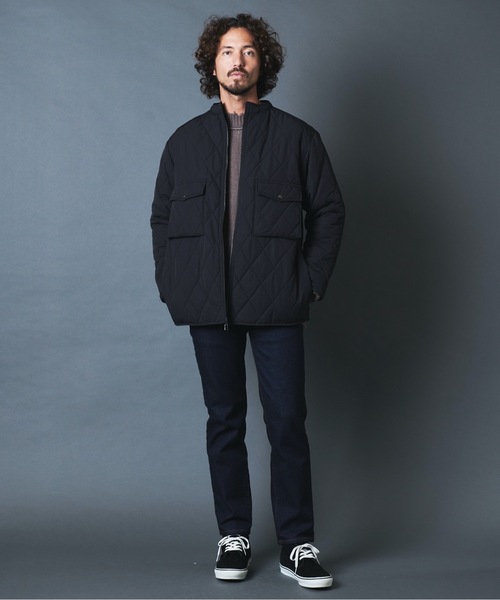 THE TWENTYSEVEN(ザ トゥエンティーセブン)の「The TWENTYSEVEN:60/40クロスルーズフィットキルトスタンドカラージャケット(ダウンジャケット/コート・メンズ・ブラック/ベージュ/オリーブ・M/L)」の5枚目の写真